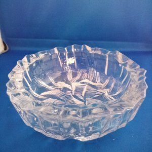 Vintage Hoya crystal glass iceberg bowl Japan